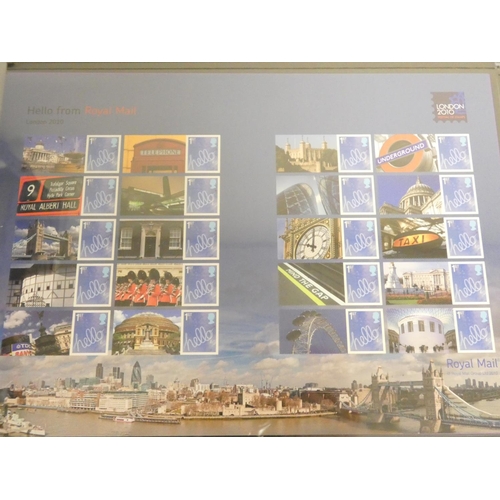 370 - Great Britain unfranked definitive postage stamp sheets comprising of 312 1st class postage stamps a... 