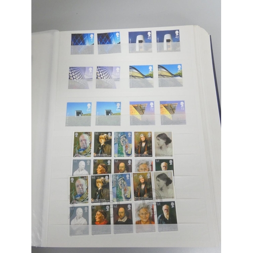 377 - Great Britain. An album of 2005-2009 unfranked definitive postage stamps comprising of over 150 1st ... 