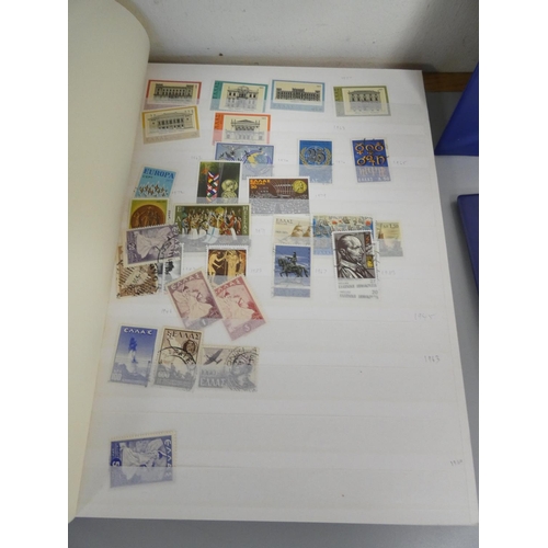 384 - Collection of postage stamps to include first day covers, an album and album sheets containing Greek... 