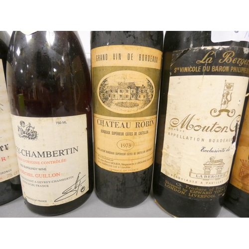 6 - Group of Bordeaux, circa 1960s and later, To include Rothschild Mouton Cadet 1964, Chateau Lynch-Bag... 