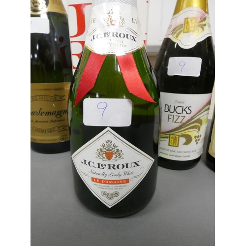 9 - Four bottles of Louis Raymond Brut Champagne, 75cl, 12% vol, with Charlemagne premium Demi Sec, 1.5 ... 