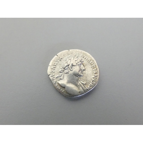 229 - Roman Imperial Coinage. Hadrian AR Denarius Obv IMP CAESAR TRAIAN HADRIANVS AVG, laureate bust right... 