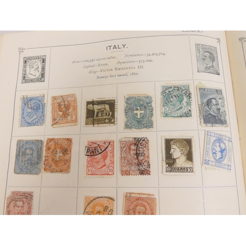 352 - Album of World and Commonwealth postage stamps to include Victorian issues from Italy, Canada and ma... 