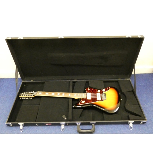 429 - Revelation 12 string electric guitar, number RJT60/12, model AL90, with carry case.