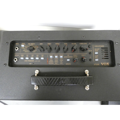 433 - Vox Valvetronix VT20X amplifier, with Sunbuck AV-660BT bluetooth amplifier. (2)