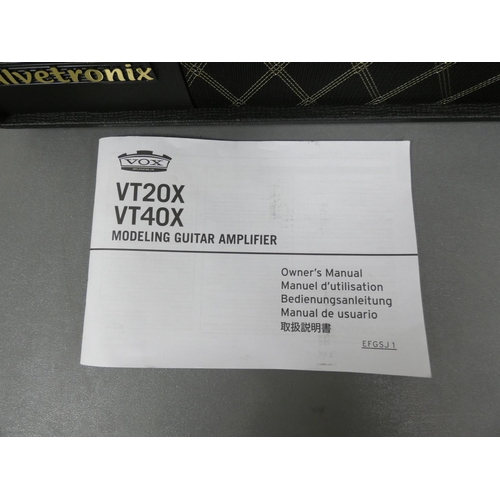 433 - Vox Valvetronix VT20X amplifier, with Sunbuck AV-660BT bluetooth amplifier. (2)