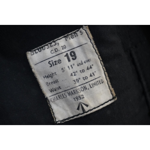 1788 - British Military uniform, a black jacket with Charles Markson Limited interior label [BLOUSES MENS C... 