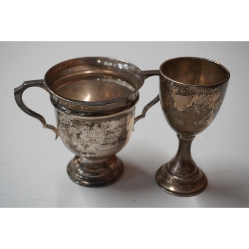 1649A - Kings Own Scottish Borderers KOSB interest, a silver prize cup engraved 'ACF INDIVIDUAL RIFLE CUP PR... 