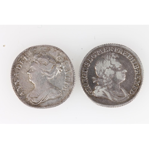 228 - UNITED KINGDOM Queen Anne (1702-1714) silver shilling 1709 S3610.  UNITED KINGDOM King George I (171... 