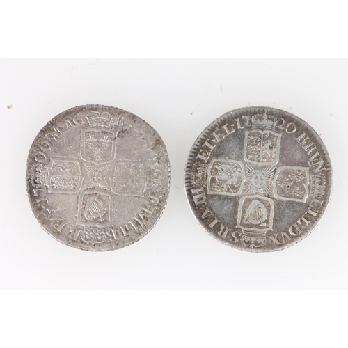 228 - UNITED KINGDOM Queen Anne (1702-1714) silver shilling 1709 S3610.  UNITED KINGDOM King George I (171... 