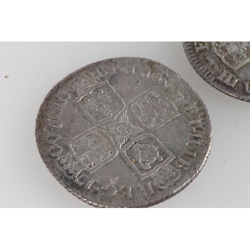 228 - UNITED KINGDOM Queen Anne (1702-1714) silver shilling 1709 S3610.  UNITED KINGDOM King George I (171... 