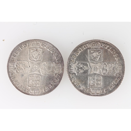 231 - UNITED KINGDOM King George II (1727-1760) silver shilling 1758 gvf, S3704 and another in a lesser gr... 