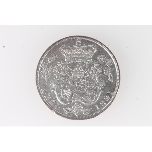 233 - UNITED KINGDOM King George IV (1820-1830) silver shilling 1821 first reverse, ef in parts, S3810.