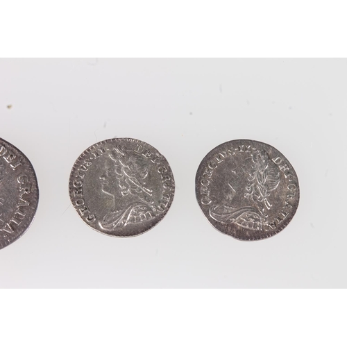 235 - UNITED KINGDOM King George II (1727-1760) silver Maundy one pence 1750, and 1759, Maundy two pence 1... 