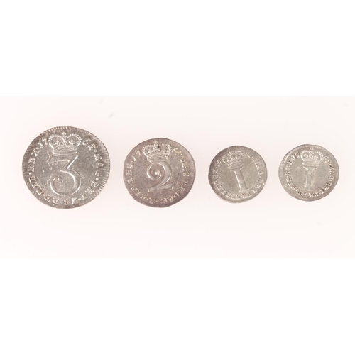 235 - UNITED KINGDOM King George II (1727-1760) silver Maundy one pence 1750, and 1759, Maundy two pence 1... 