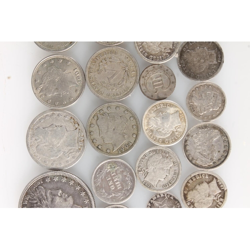 329 - UNITED STATES OF AMERICA USA Liberty cap dime 1885, five cents or half dimes 1834, 1836, and 1837, t... 