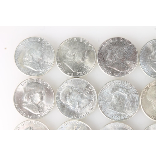 336 - UNITED STATES OF AMERICA USA half dollars 1952, 1954, 1954 D, 1958, 1958 D, 1959, 1959 D, 1960, 1961... 