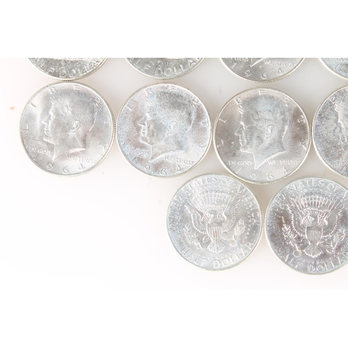 336 - UNITED STATES OF AMERICA USA half dollars 1952, 1954, 1954 D, 1958, 1958 D, 1959, 1959 D, 1960, 1961... 