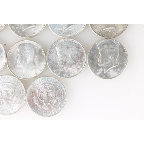 336 - UNITED STATES OF AMERICA USA half dollars 1952, 1954, 1954 D, 1958, 1958 D, 1959, 1959 D, 1960, 1961... 