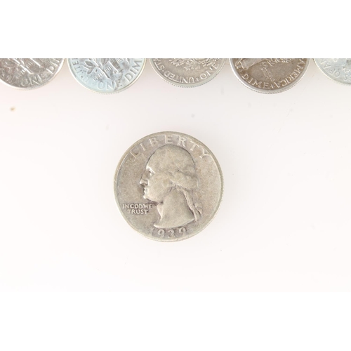 342 - UNITED STATES OF AMERICA USA nickels 1867, 1868, 1883, 1901 and Buffalo nickels, quarter dollar 1939... 