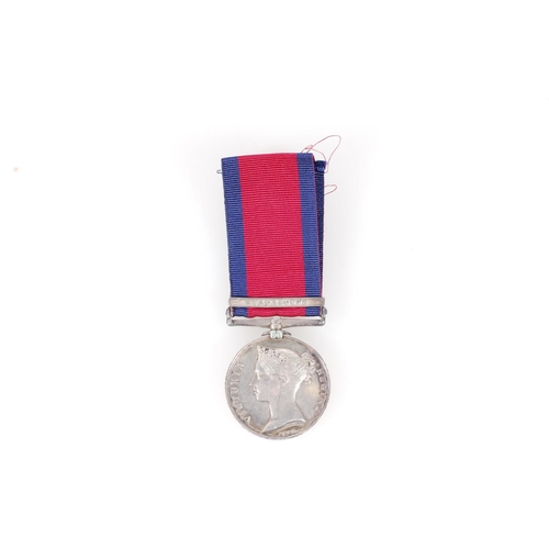 1004 - Medal of T Western of the 25th (King's Own Borderers) Regiment of Foot comprising a Military General... 