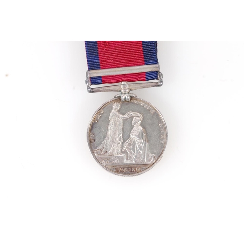 1004 - Medal of T Western of the 25th (King's Own Borderers) Regiment of Foot comprising a Military General... 