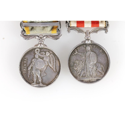 1014 - Medals of Corporal John Smith of the 71st Highland (Regiment of Foot) Light Infantry comprising Crim... 