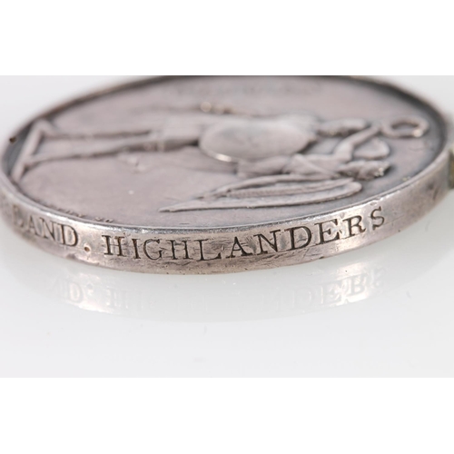 1016 - Two damaged Crimea medals of 2473 Serjeant David McBroom of the 93rd Sutherland Highlanders [2473 SE... 