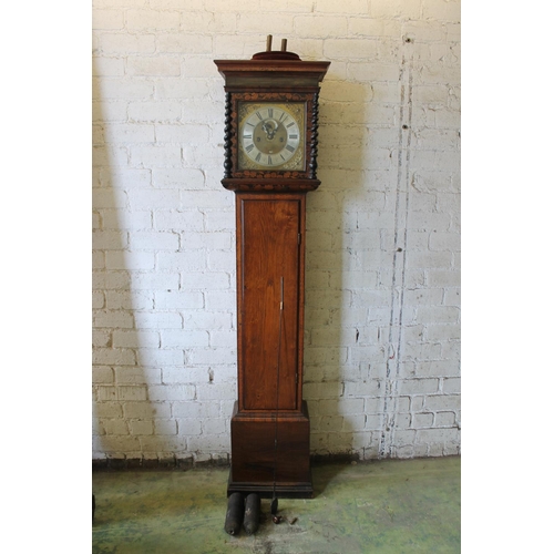 538 - Thomas Stubbs of London, a longcase grandfather clock in pollarded oak and walnut Dutch influence ma... 