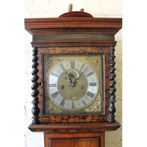 538 - Thomas Stubbs of London, a longcase grandfather clock in pollarded oak and walnut Dutch influence ma... 