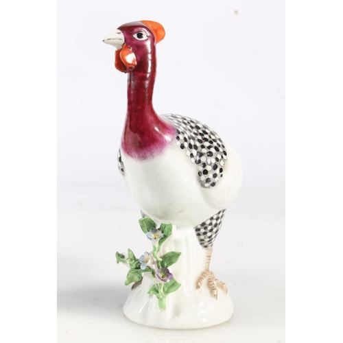 442 - Pair of gold anchor mark Samson Chelsea style porcelain models of turkeys, 16cm tall.