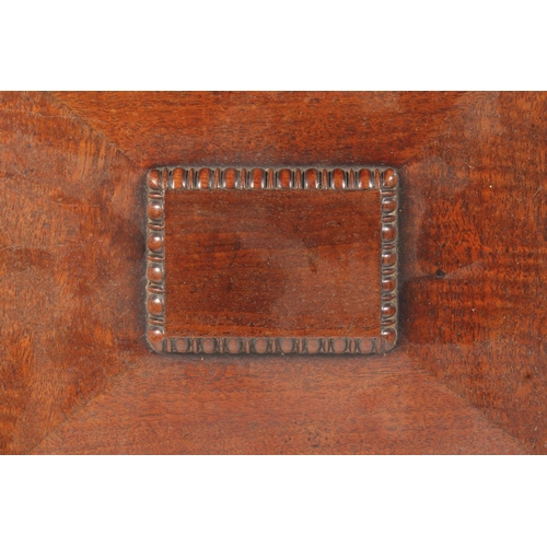 449 - 19th century mahogany sewing box of sarcophagus form with fitted interior, raised on bun feet, 26cm ... 