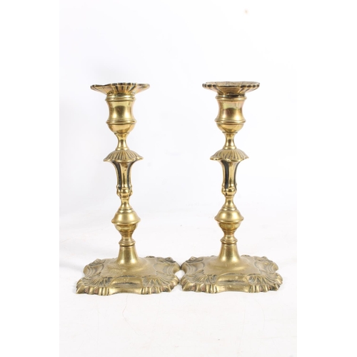 478 - Brass Diamonds candlesticks to include Princess x2, others similar and other brass candlesticks. (12... 