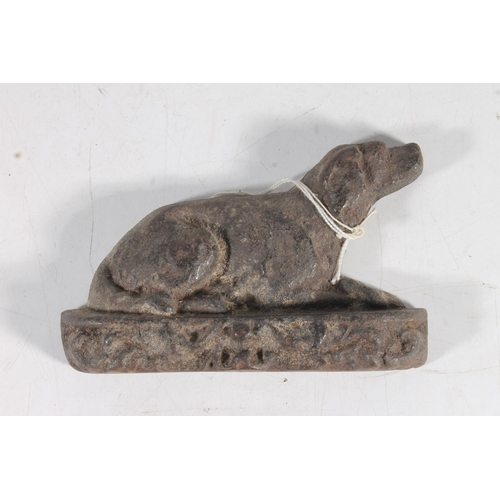 484 - Cast iron door stop in the form of a lion, and another in the form of a horse, a scarab beetle boot ... 