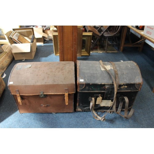 560 - Two dome topped steamer trunks. (2)