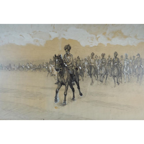 421 - PROFESSOR LUDWIG KOCH, Fruajaprs Parade 1902 Kaiser Franz Josef I on the Road, watercolour painting ... 