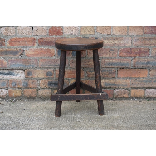 536 - Arts & Crafts stool in the manner of a Charles Rennie Macintosh beech stool.