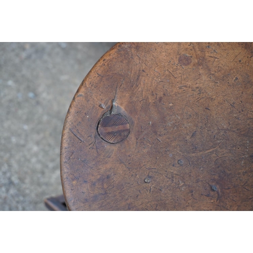 536 - Arts & Crafts stool in the manner of a Charles Rennie Macintosh beech stool.