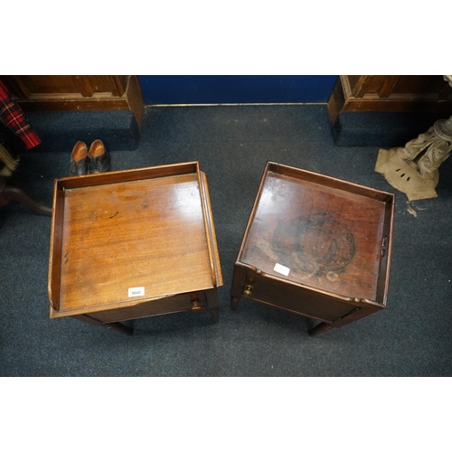 572 - 19th century pot cupboard with flame satinwood door and another. (2)