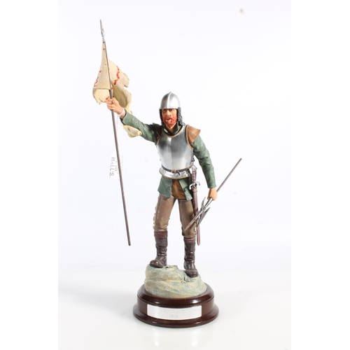 455 - Adam Arts of Selkirk, a metal effect figure 'Fletcher Returned to Selkirk', 40cm tall.