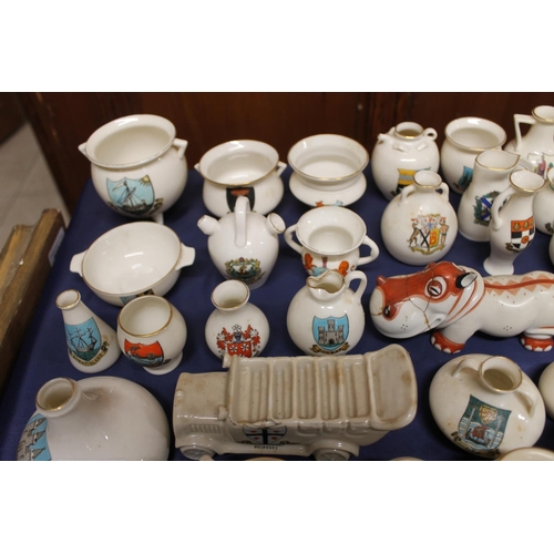 437 - Large collection of Goss and other crested ware.