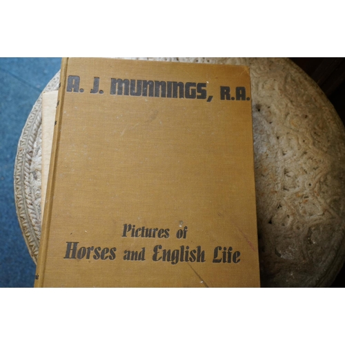 377 - Equine-interest: MUNNINGS ALFRED, Pictures of Horses and English Life. Four vols. Famous Sporting Pr... 