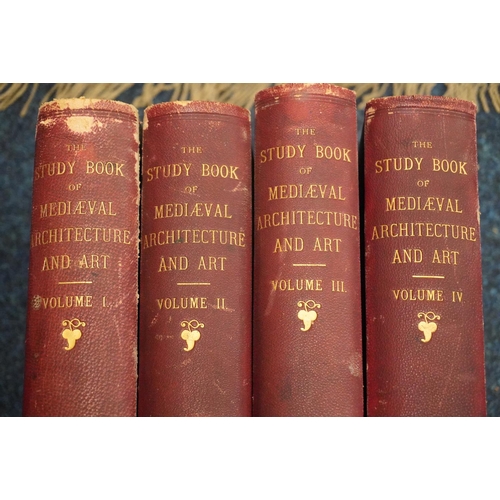 382 - KING THOMAS H. Four vols. The Study-Book of Mediaeval Architecture And Art; Being a Series of Drawin... 