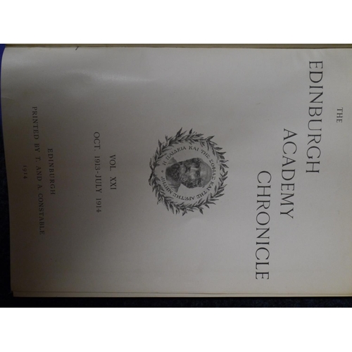 390 - Six vols. The Edinburgh Academy Chronicle, ranging from 1913/14 - 1919/20.