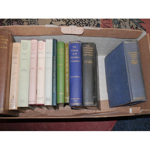 397 - Assorted books incl. The History of the Aberdeen Volunteers by Donald Sinclair, five vols. A History... 