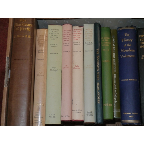 397 - Assorted books incl. The History of the Aberdeen Volunteers by Donald Sinclair, five vols. A History... 