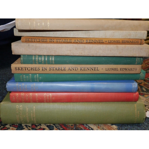 409 - EDWARDS LIONEL. Ten assorted hardback Lionel Edwards books with illustrations. 