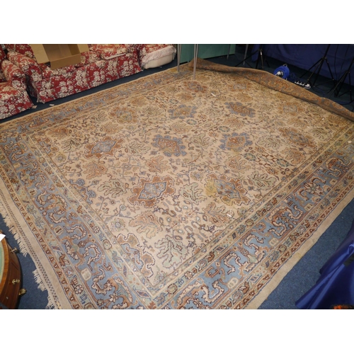 604 - Large beige ground Afghan carpet,  490cm x 373cm.