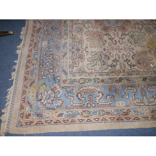 604 - Large beige ground Afghan carpet,  490cm x 373cm.