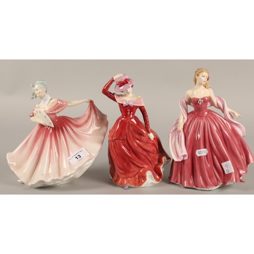 13 - Three Royal Doulton figurines to include Elaine HN3307, Mary HN4114, and Treasured Moments HN4745 (3... 